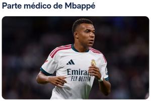 法国国脚战伤！皇家马德里官方发布：姆巴佩左膝后关节囊受损严重
